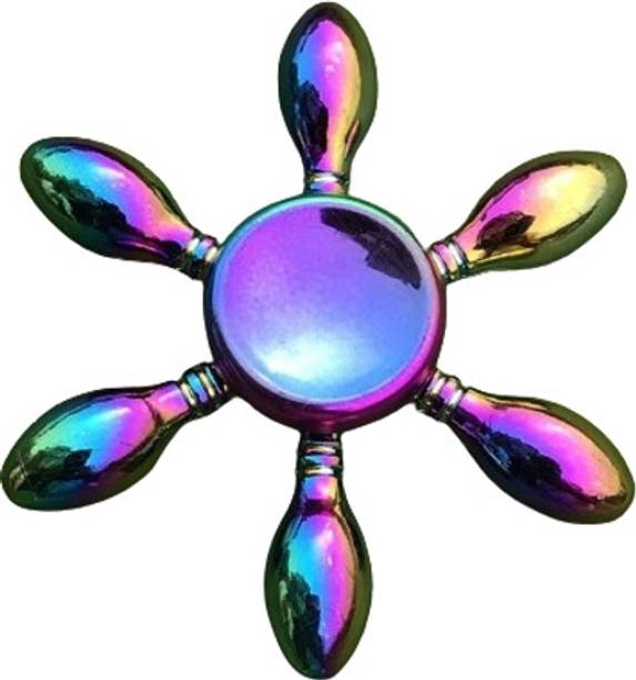 Bestie Toys Hand Spinner Finger Bearing Toy Fidget Metal Rainbow Tri Brass Edc Toys Round Us