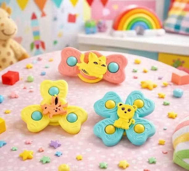 Learn With Fun InfantJoy Waterproof Suction Fidget Spinner Toy for Baby Bath