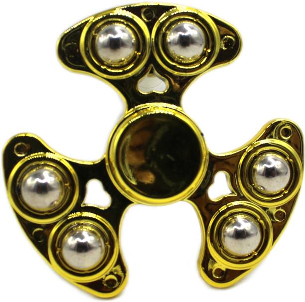 neoinsta shopping Small size Three side metal fidget spinner toy for kids yellow