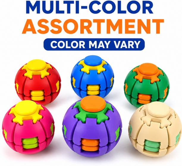Monex Stationery Fidget Spinner Ball 360° Rotating Press Spin Toy for Kids Random Color