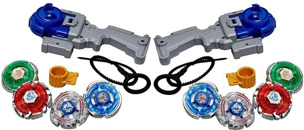 Deeshora 8 in 1 Metal Beyb Combo, Toy Set with 8 Blades and 2 Launchers