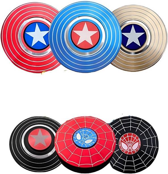SQUIDSY 1 Pcs Random Design Avenger Shield Hand Spinner Fidget Spinner Toys for Kids