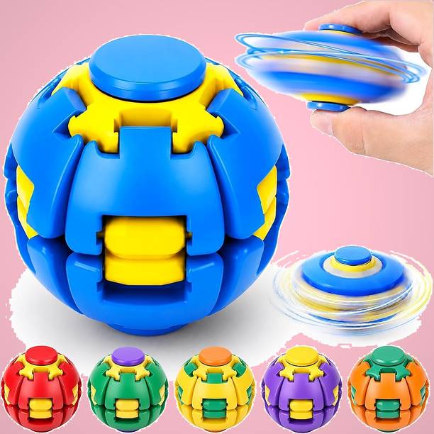 Jaaro Press to Spin Sensory Ball, Portable Desk Fidget Toy, Pack of 1