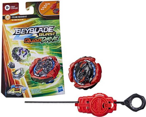 BEYBLADE Burst QuadDrive Cyclone Roktavor R7 Spinning Top Starter Pack Toy with Launcher