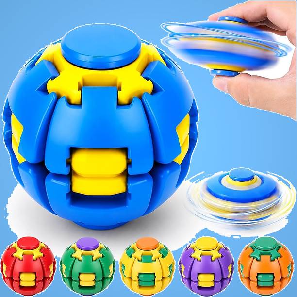 Nizix 1 pcs Press Spin Ball Sensory Toy for Students and Adults