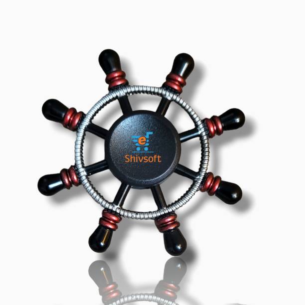 Shivsoft 8 Sided Fidget Spinner Black Helm