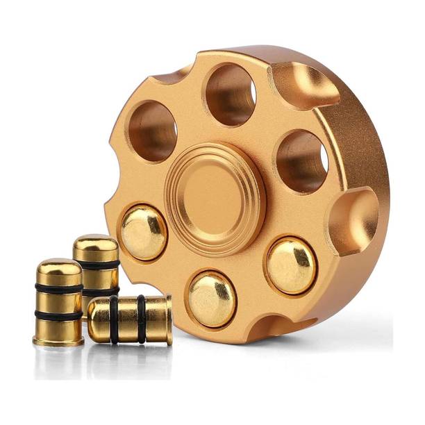 Niralasa Golden Metal Fidget Cube Toy for Stress Relief & Focus, Premium Desk Fidget Toy