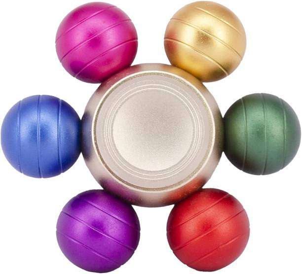 PREMSONS Long Time Dragon Ball Finger Spinner Metal Toy Hand Spinner for Autism and Stress Relieve Toy By Gold Multi Color
