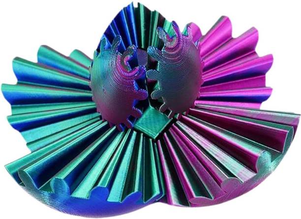 WROPZO 3D Printed Gear Ball Fidget Toy - Rotating Rainbow Color Stress Relief Gadget