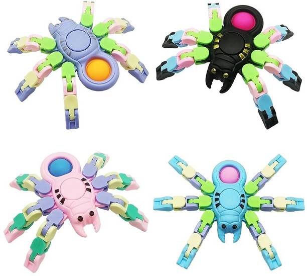 Shivsoft Plastic Spider Pop it Fidget Puzzle Ball Bearing Spinner