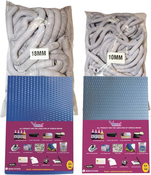verena Deal of Bulk Spiral Binding Machine Combo Coils Springs Binders Using Lose Spiral 2 kg 2 Sizes Pack + 200 Cover PVC Binding Sheets (Blue White) Pro Pack Saving Deal Manual Ring Binder