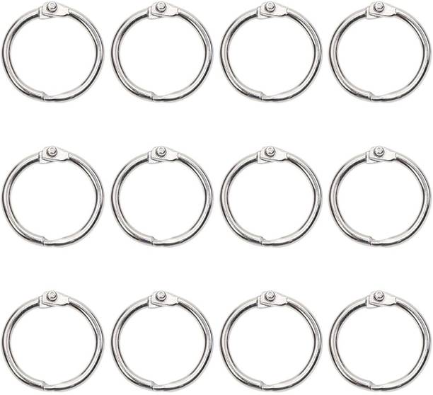FRKB 25mm Binder Ring, Card Ring, Index Cards Notebook Rings Stainless Steel 12 Pcs Manual Ring Binder