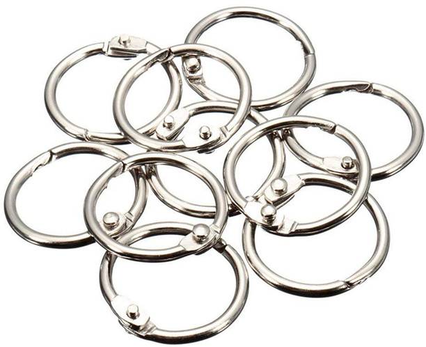 DEZIINE 10 Pieces 32mm Metal Book Rings Loose Leaf Binder Rings Manual Ring Binder