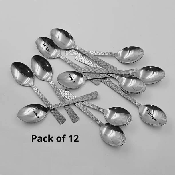 फरकुए डिस्पोजेबल स्टेनलेस स्टील टेबल स्पून सेट