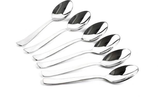 परागे 6 Pieces Table Spoon Set For Home & Kitchen, Dining Tableware Cutlery Set स्टेनलेस स्टील टेबल स्पून, डेज़र्ट स्पून, सूप स्पून सेट