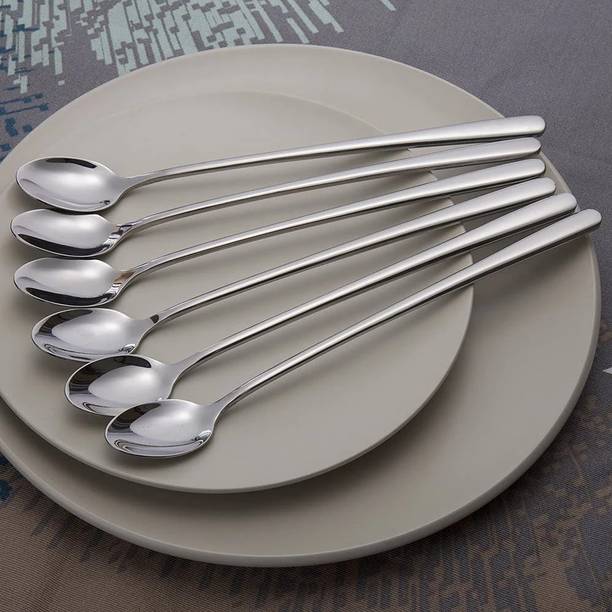 कोनवाय 6 long spoon स्टेनलेस स्टील आइस टी चम्मच, मापने का स्पून सेट