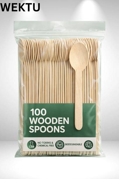 WEKTU WEKTU Eco-Friendly Wooden Spoons (Pack of 100) - ...