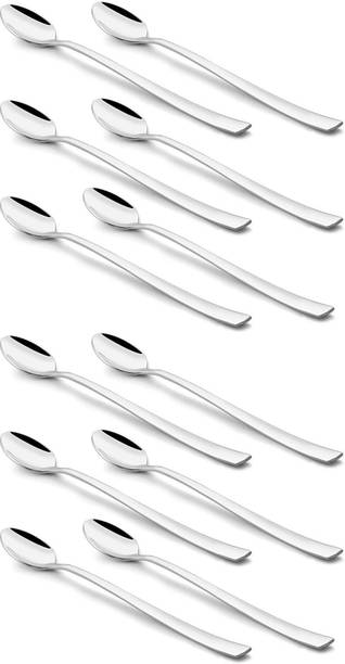 पैरेज 12 Pcs Soda Spoon, 20cm, Long Spoon for Coffee, Long Handle Spoon, स्टेनलेस स्टील आइस टी चम्मच, आइस-क्रीम स्पून सेट