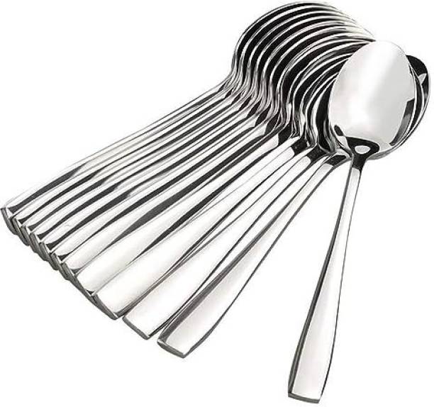 Liolis Liolis Stainless Steel Dinner Spoon/Table Spoon Set Length 16.6cm Medium, Steel Cutlery Set