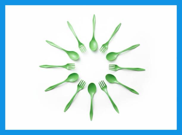 SRELEVEN Unbreakable Spoon Set Disposable Plastic Table Spoon, Ice-cream Spoon, Salad Spoon, Measuring Spoon Set