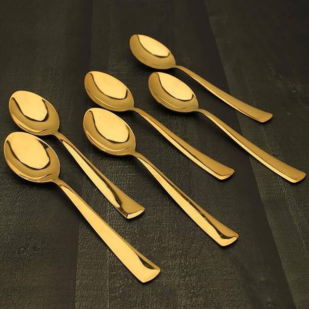 ARSCART Latest golden dinner spoon Stainless Steel Tabl...