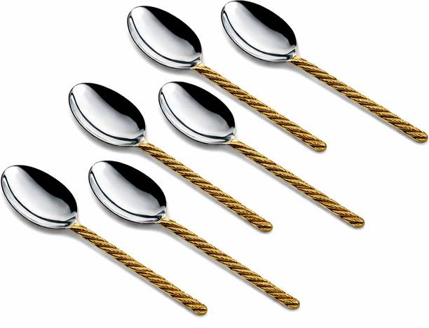 Aanya Home Craft Premium Serving Spoon With Golden Twis...