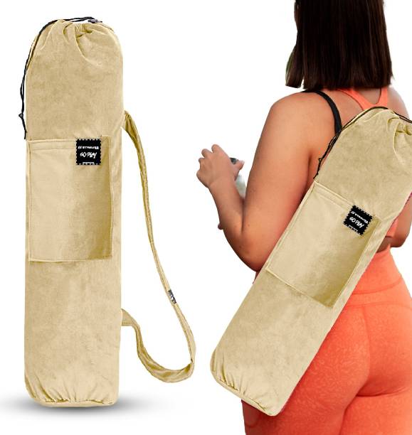 Strauss Velvet Yoga Mat Bag with Shoulder Strap | Yoga mat cover