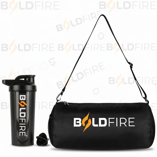 iamalot Sports Bag with 700ml Shaker Bottle Combo for Men & Women