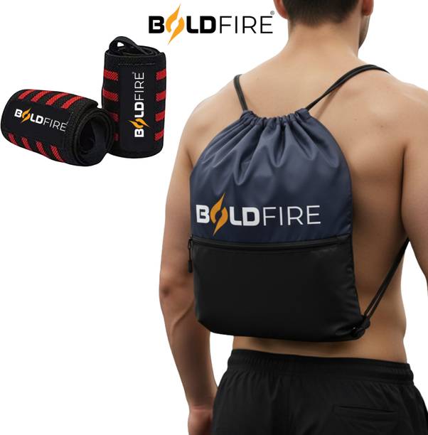iamalot Gym Drawstring Bag with Wrist Support Straps | Lightweight Sports Backpack
