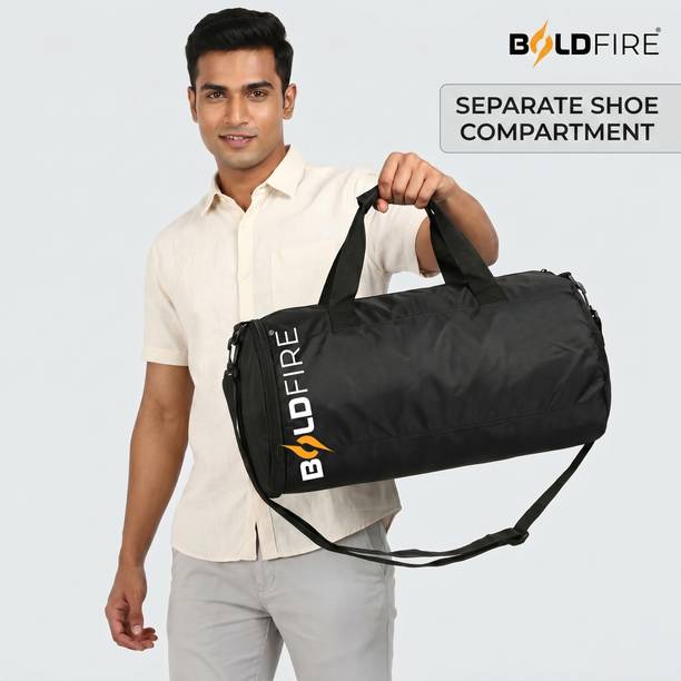 BoldFire Gym Bag with Shoe Compartment | Waterproof Sports Bag for Men
