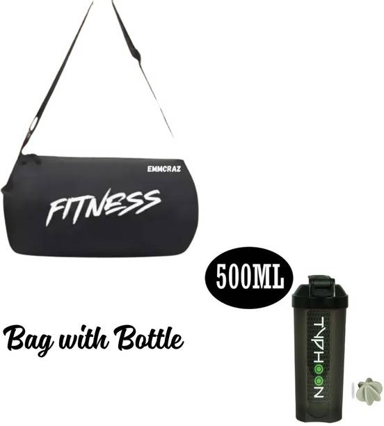 एम्मक्रैज़ Gym Bag with Shaker Bottle for Men & Women Combo of Gym Workout