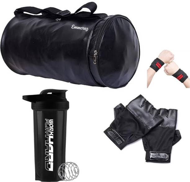 EMMCRAZ gallon bottle with wrist band and gym gloves Home Fitness Kit