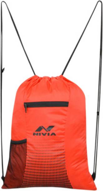 NIVIA BG 6852 RD Red String Bag with Sipper Pocket Red