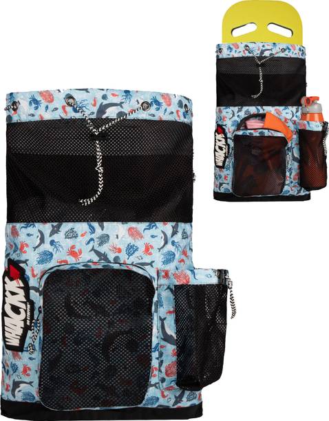 WHACKK Aqua Unisex Swimming Equipment Bag Wet Pocket Gym (Arctic, Drawstring Bag)