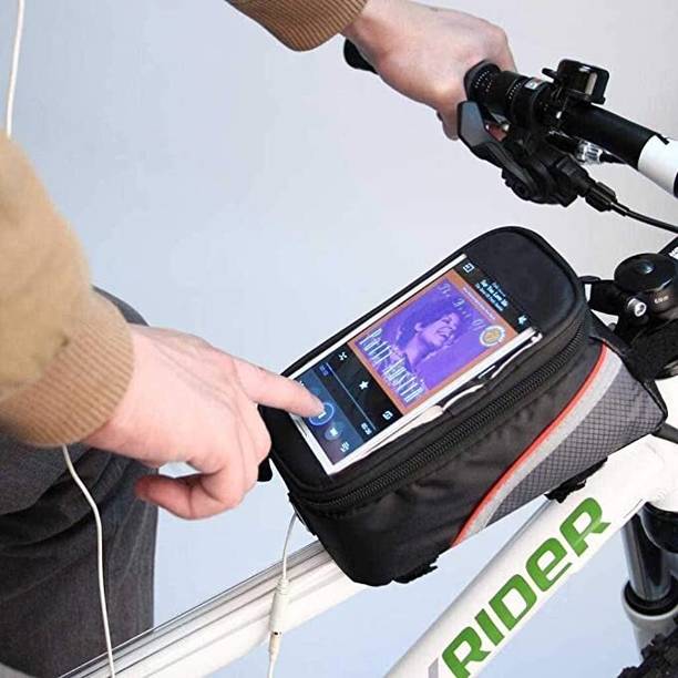 ADONYX Bike Bicycle Front Frame Top Tube Bag with Touch Screen Pocket for Mobile Phones