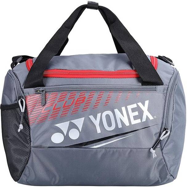 YONEX Club Duffel Gym Bag, Grey/Red