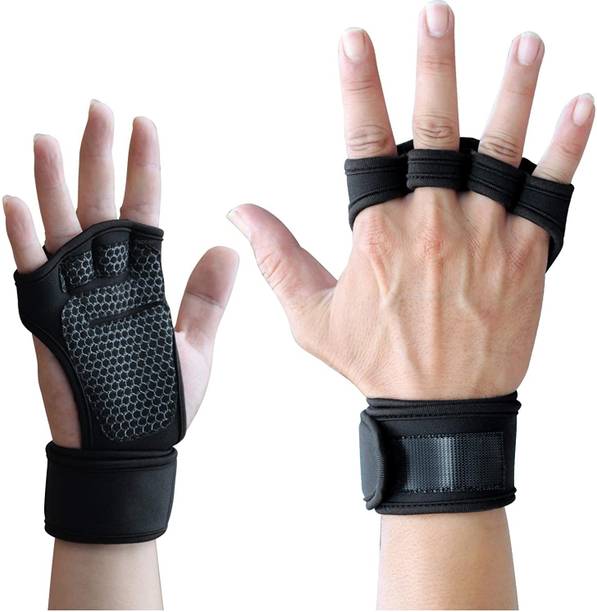 GOCART Breathable Wrist Support Grip Palm Protective Gym Training Fitness Gloves Gym & Fitness Gloves
