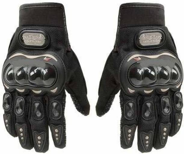 प्रो बाइकर wear Full Finger Anti-Slip Safe Bike Racing Riding Gloves (XL)(BLUE) राइडिंग के दस्ताने