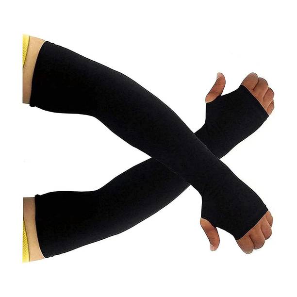 ALEWA Biker / Sports Full Arm Fingerless Sleeves Hand Gloves Gym & Fitness Gloves