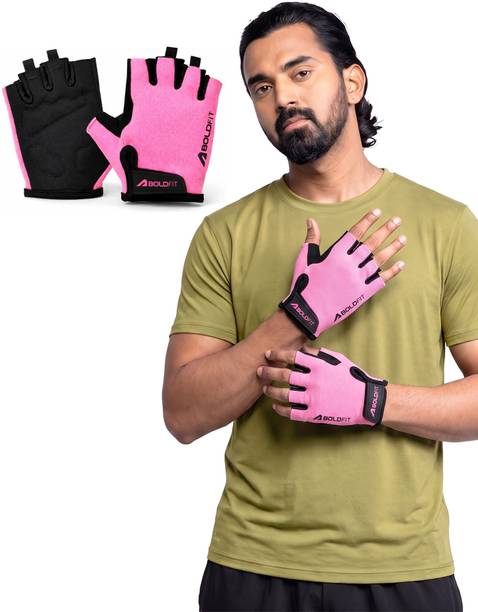 BOLDFIT Aero Grip Suede Leather Hand Gym Gloves for women Gym & Fitness Gloves
