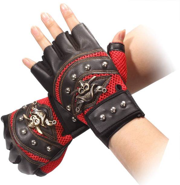 GymWar Sport Cycling Motorcycle Gloves Cool Pirate Bike Bicycle Half Finger Gym Gloves Gym & Fitness Gloves