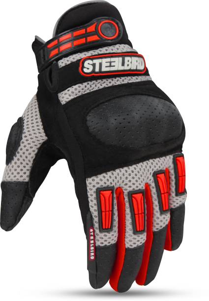 Steelbird Adventure A-1 Full Finger Bike Riding Gloves with Touch Screen Sensitivity Riding Gloves