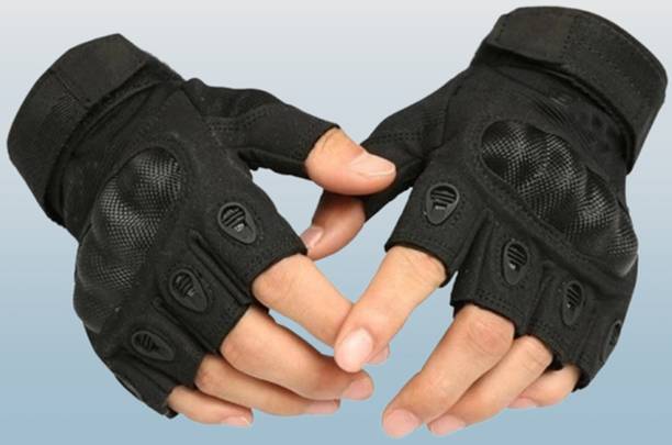 JUSTIFIT Tactical Half Finger Gloves Military Army Shooting Climbing Cycling Riding Grip Gym & Fitness Gloves