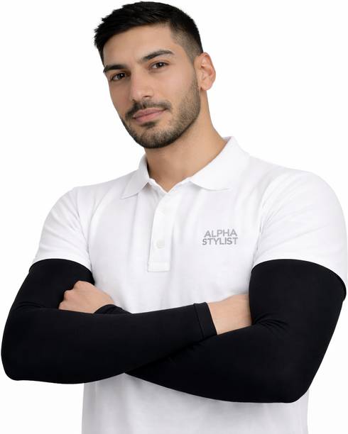 ALPHA STYLIST Compression Arm Sleeve UV Protection Sports Support for Men & Women Workout, Gym & Fitness Gloves