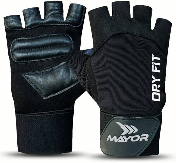 MAYOR Premium DryFit Gym Gloves For Men & Women with Wrist Support Gym & Fitness Gloves