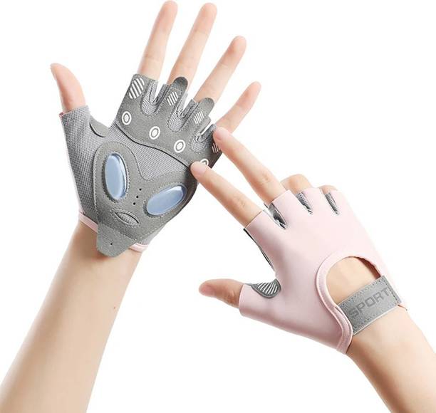 gustave Women Workout Gloves Women Gloves with Anti Slip Silione Pad Palm Design Gym & Fitness Gloves