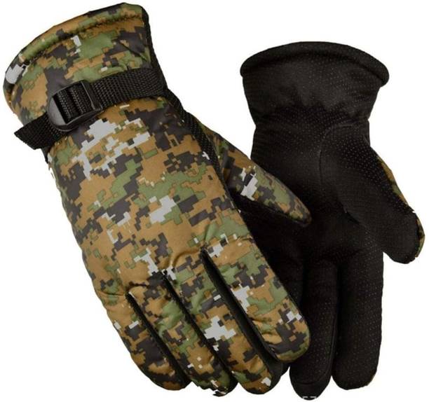 AutoKraftZ Full Finger Winter Gloves Featuring Soft Plush Fur Thermal Insulation Cycling Gloves