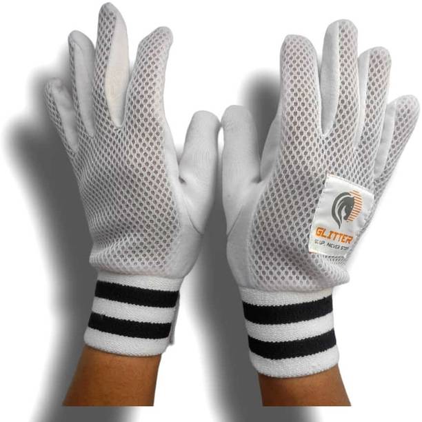 Glitter Wicket Keeping Inner Gloves Mesh Full Padded wi...