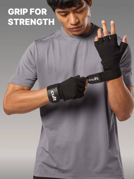 Cult Workout Gym Gloves XL Black Red Gym & Fitness Gloves