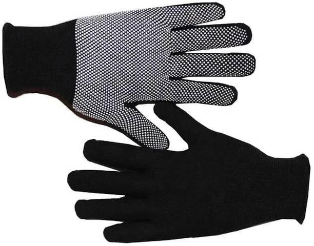 GJSHOP Dotted Cotton Gloves help for Cricket Bating and Full grriping Batting Gloves